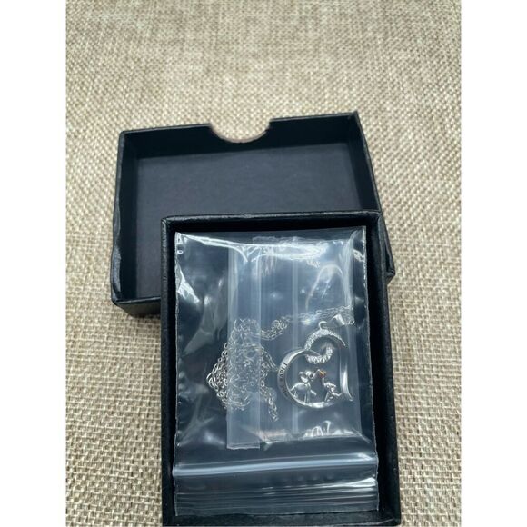 Double Elephants Heart Necklace I Love You Engraved Valentines Mothers Day - Picture 5 of 6